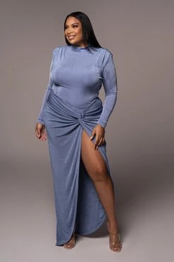 JLUXLABEL SLATE KENZIA HIGH NECK BODYSUIT SALE