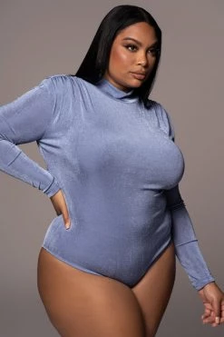 JLUXLABEL SLATE KENZIA HIGH NECK BODYSUIT SALE