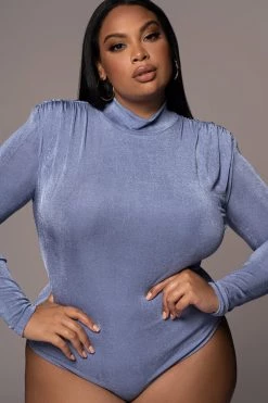 JLUXLABEL SLATE KENZIA HIGH NECK BODYSUIT SALE