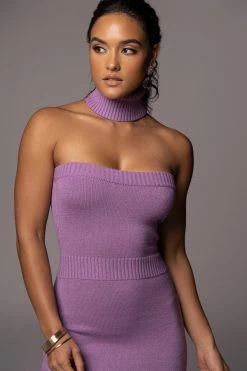 JLUXLABEL PURPLE AKINA CUTOUT DRESS SALE