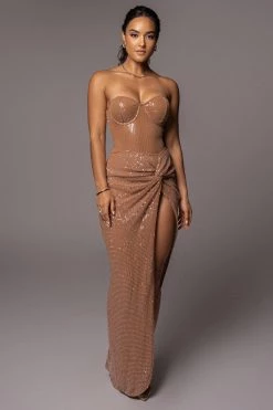 JLUXLABEL TAN ANTONEA SEQUIN BODYSUIT 22 JLUXLABEL TAN ANTONEA SEQUIN BODYSUIT