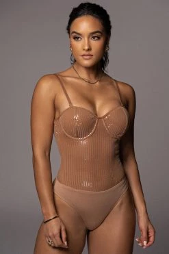 JLUXLABEL TAN ANTONEA SEQUIN BODYSUIT 23 JLUXLABEL TAN ANTONEA SEQUIN BODYSUIT