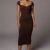 JLUXLABEL CHOCOLATE GRASEL SWEETHEART DRESS