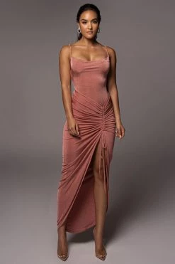 JLUXLABEL SALE MAUVE HANNA SLINKY SKIRT