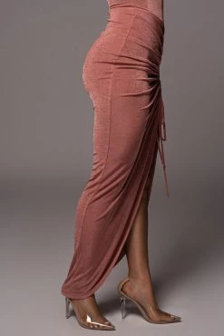 JLUXLABEL SALE MAUVE HANNA SLINKY SKIRT