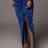 JLUXLABEL ROYAL BLUE HANNA SLINKY SKIRT
