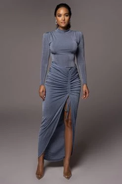 JLUXLABEL SLATE HANNA SLINKY SKIRT SALE