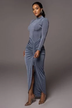 JLUXLABEL SLATE HANNA SLINKY SKIRT SALE