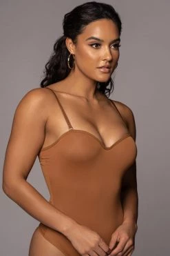 JLUXLABEL MOCHA MONROE SHAPEWEAR BUSTIER BODYSUIT SALE