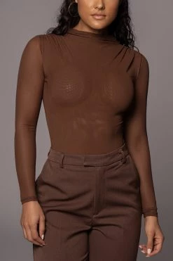 JLUXLABEL SALE CHOCOLATE LINNEA MESH BODYSUIT 16 JLUXLABEL SALE CHOCOLATE LINNEA MESH BODYSUIT