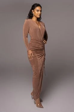 JLUXLABEL CHOCOLATE HANNA SLINKY SKIRT