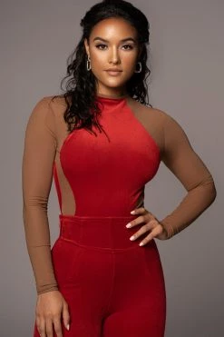 JLUXLABEL RED ELLISON BODYSUIT