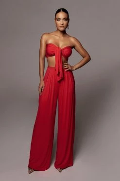 JLUXLABEL JLUXBASIX RED TORY TWO PIECE SET NEW ARRIVALS