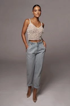 JLUXLABEL LIGHT WASHED RELAXED JEANS BACK IN