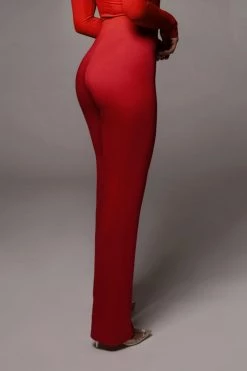 JLUXLABEL BACK IN JLUXBASIX RED NOT SO YOGA PANTS