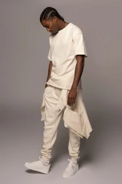 JLUXLABEL BUTTERCREAM LOGAN RAW EDGE TEE