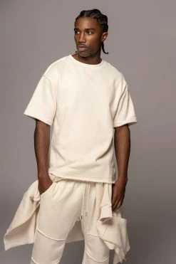 JLUXLABEL BUTTERCREAM LOGAN RAW EDGE TEE