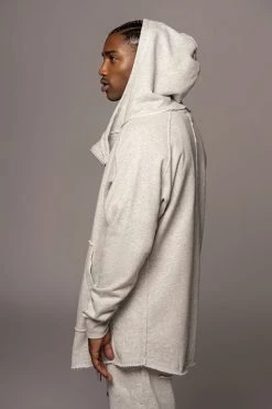JLUXLABEL GREY JORDYN MEN'S ZIP UP SALE