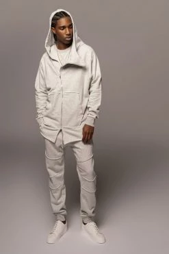 JLUXLABEL GREY JORDYN MEN'S ZIP UP SALE