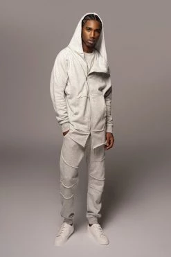 JLUXLABEL GREY JORDYN MEN'S ZIP UP SALE