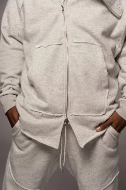 JLUXLABEL GREY JORDYN MEN'S ZIP UP SALE