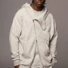 JLUXLABEL GREY JORDYN MEN'S ZIP UP SALE