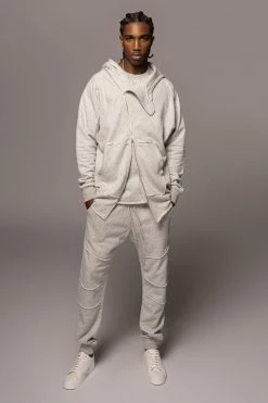 JLUXLABEL GREY JORDYN MEN'S ZIP UP SALE