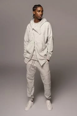 JLUXLABEL GREY JORDYN MEN'S ZIP UP SALE