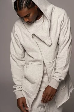 JLUXLABEL GREY JORDYN MEN'S ZIP UP SALE
