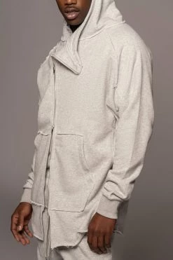 JLUXLABEL GREY JORDYN MEN'S ZIP UP SALE