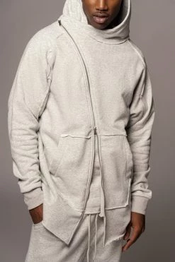 JLUXLABEL GREY JORDYN MEN'S ZIP UP SALE