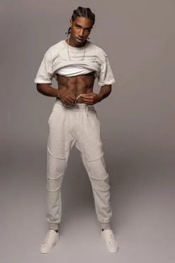 JLUXLABEL SALE GREY KALEB MEN'S JOGGERS