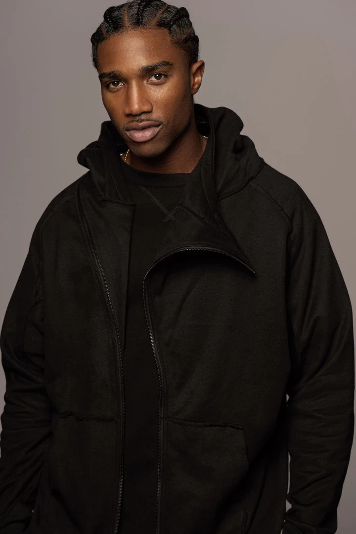 JLUXLABEL BLACK JORDYN MEN'S ZIP UP 12 JLUXLABEL BLACK JORDYN MEN'S ZIP UP