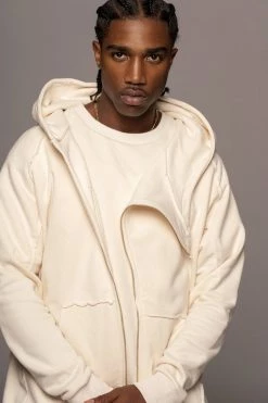 JLUXLABEL SALE BUTTERCREAM JORDYN MEN'S ZIP UP