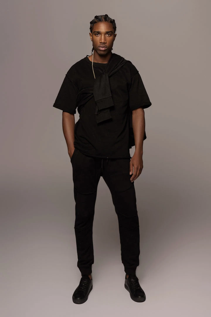 JLUXLABEL BLACK JORDYN MEN'S ZIP UP 14 JLUXLABEL BLACK JORDYN MEN'S ZIP UP