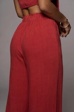 JLUXLABEL NEW ARRIVALS RED MORE LOVE LINEN SET