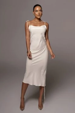 JLUXLABEL SALE WHITE PHOEBE SLIP DRESS