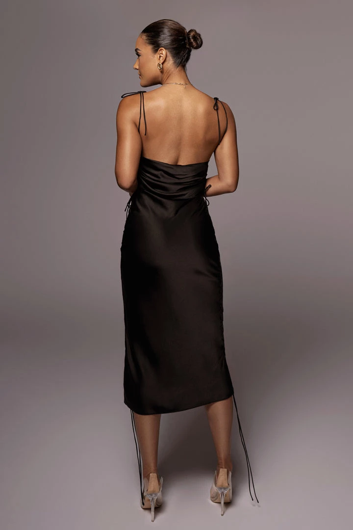 JLUXLABEL NOIR SO SATIN RUCHED SET SALE 8 JLUXLABEL NOIR SO SATIN RUCHED SET SALE