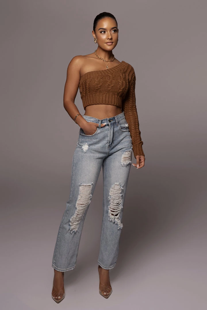 JLUXLABEL SALE BROWN SIMPLE THINGS ONE SHOULDER TOP 4 JLUXLABEL SALE BROWN SIMPLE THINGS ONE SHOULDER TOP