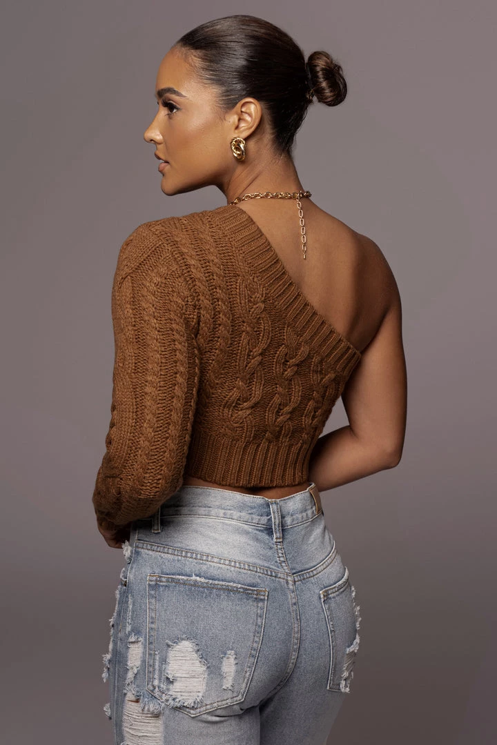 JLUXLABEL SALE BROWN SIMPLE THINGS ONE SHOULDER TOP 7 JLUXLABEL SALE BROWN SIMPLE THINGS ONE SHOULDER TOP