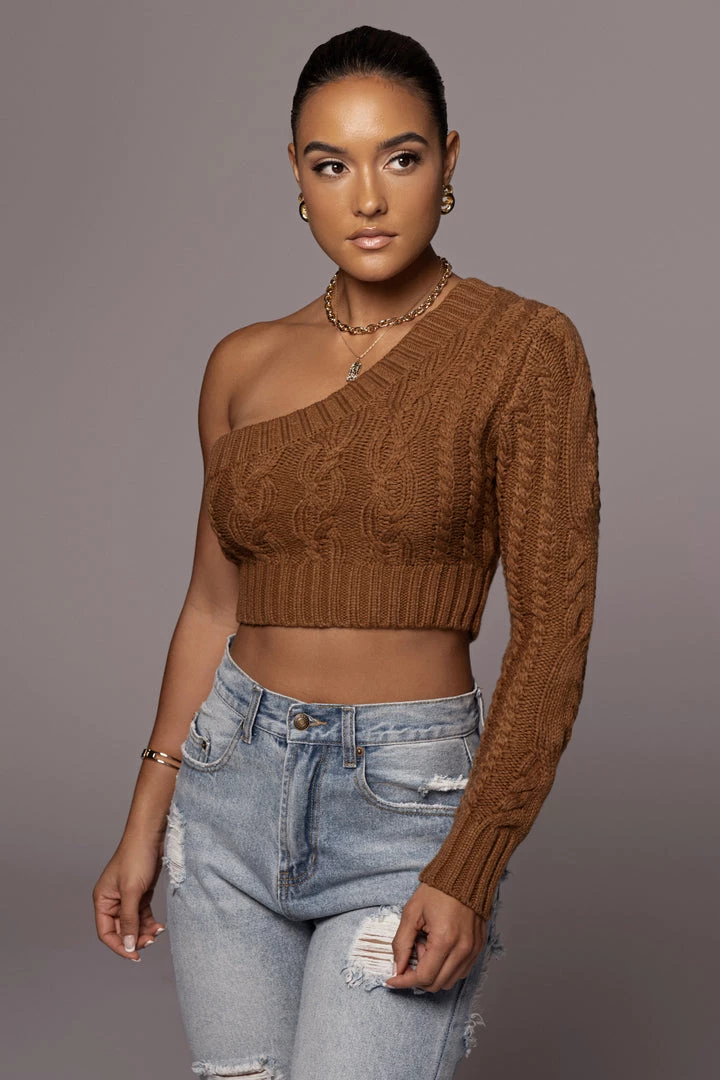 JLUXLABEL SALE BROWN SIMPLE THINGS ONE SHOULDER TOP 3 JLUXLABEL SALE BROWN SIMPLE THINGS ONE SHOULDER TOP
