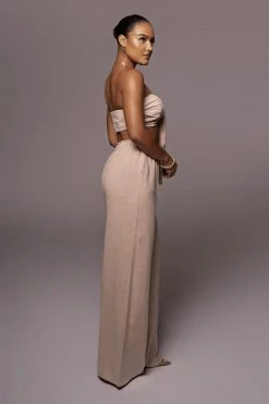 JLUXLABEL BEIGE MORE LOVE LINEN SET