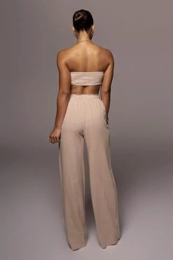 JLUXLABEL BEIGE MORE LOVE LINEN SET