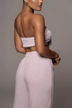 JLUXLABEL PURPLE MORE LOVE LINEN SET NEW ARRIVALS