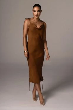 JLUXLABEL SALE COCOA PHOEBE SLIP DRESS