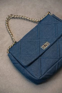 3AM H&D Accessories DENIM UPTOWN GOLD CHAIN HANDBAG