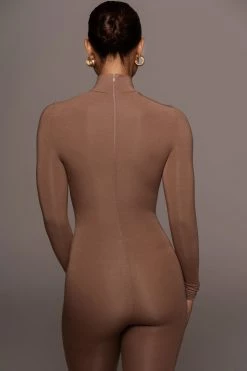 JLUXLABEL SALE BODYBASIX CHOCOLATE ASHA HIGH NECK JUMPSUIT 16 JLUXLABEL SALE BODYBASIX CHOCOLATE ASHA HIGH NECK JUMPSUIT