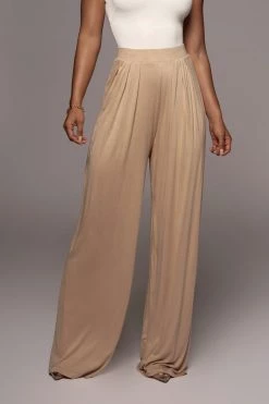 JLUXLABEL NEW ARRIVALS JLUXBASIX TAN DEVYN WIDE LEG PANTS 11 JLUXLABEL NEW ARRIVALS JLUXBASIX TAN DEVYN WIDE LEG PANTS