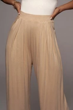 JLUXLABEL NEW ARRIVALS JLUXBASIX TAN DEVYN WIDE LEG PANTS 12 JLUXLABEL NEW ARRIVALS JLUXBASIX TAN DEVYN WIDE LEG PANTS