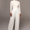 JLUXLABEL JLUXBASIX IVORY DEVYN WIDE LEG PANTS